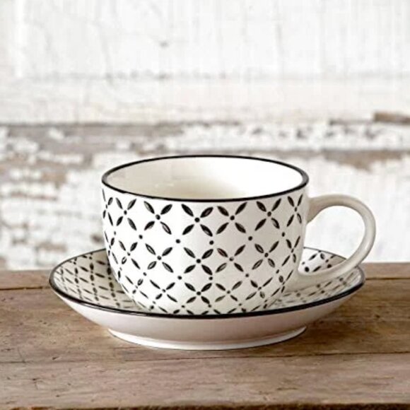 Other - Set/2 Pattern Tea Cups & Saucers